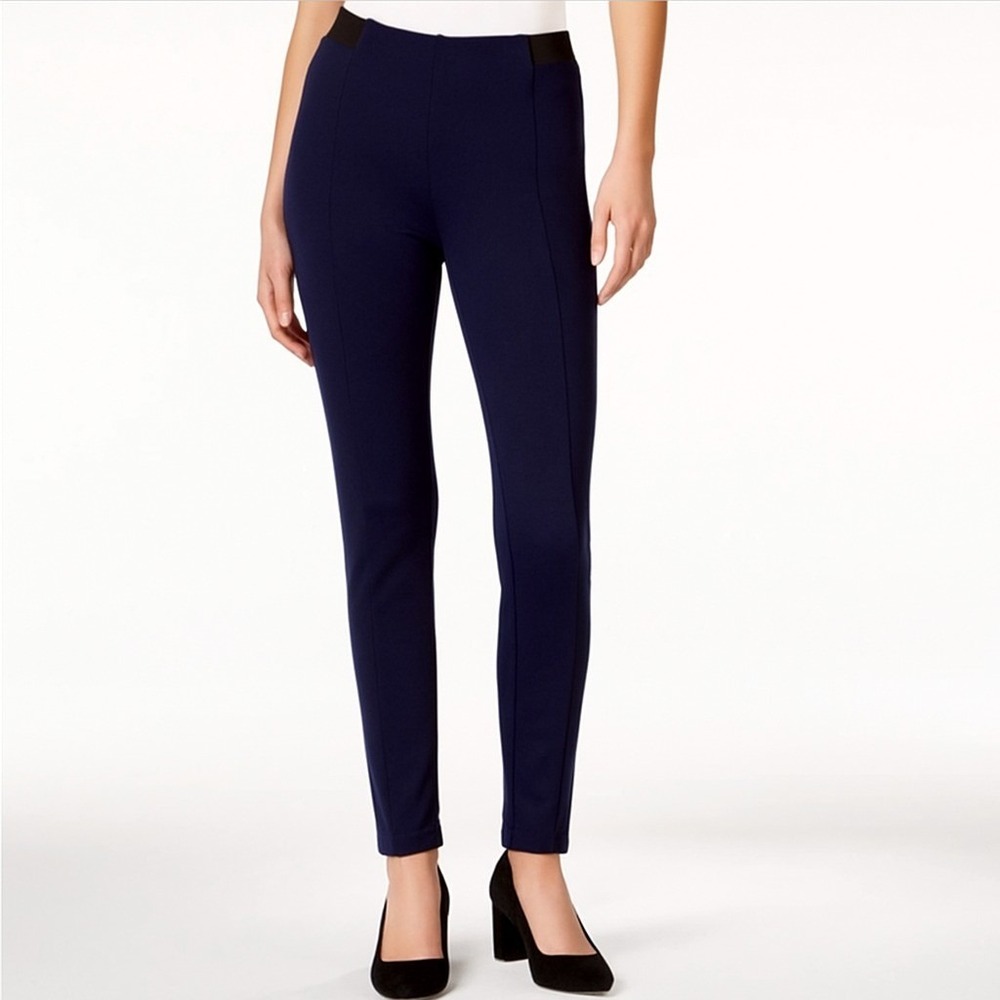 KENSIE Womens Navy Blue Skinny Pants Size XL